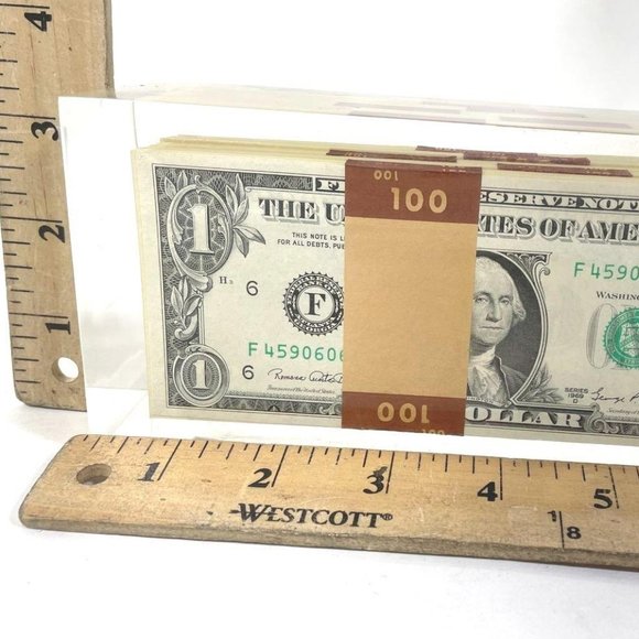 Vintage Pop art Lucite paperweight circa 1960s